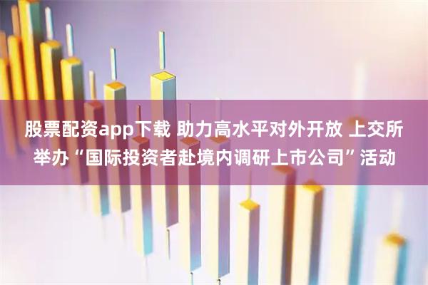 股票配资app下载 助力高水平对外开放 上交所举办“国际投资者赴境内调研上市公司”活动